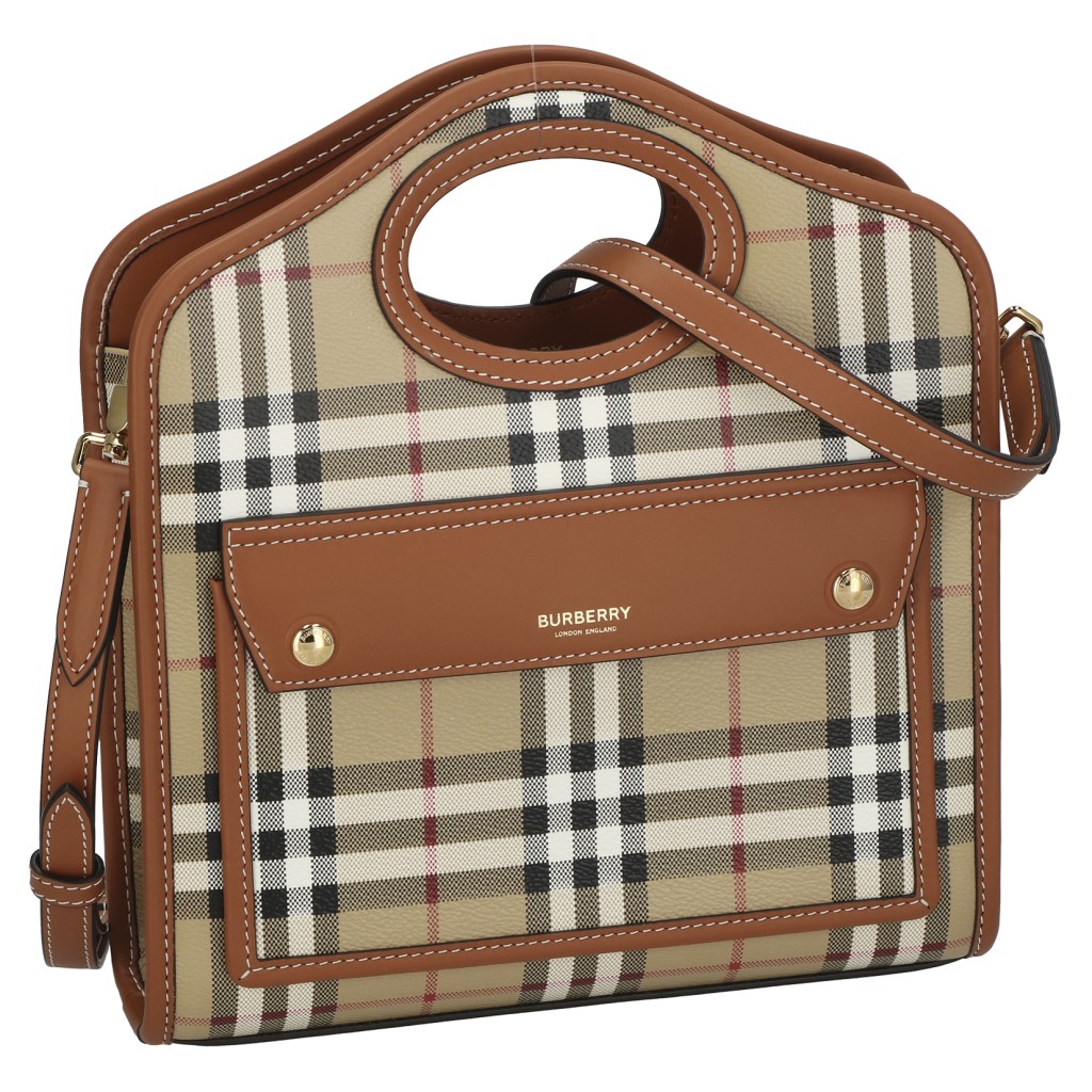 ☆BURBERRY☆ベビー マッケン ショルダーバッグ☆ NWT Burberry Baby Macken House Check Derby Leather Cross