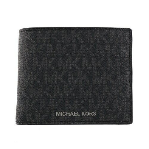 【P10倍 6/4 20時～6/7 24時】MICHAEL KORS マイケル授業計画 二つ折り金入れ メンズ 黒いこと 36U9LCRF3B BLACK