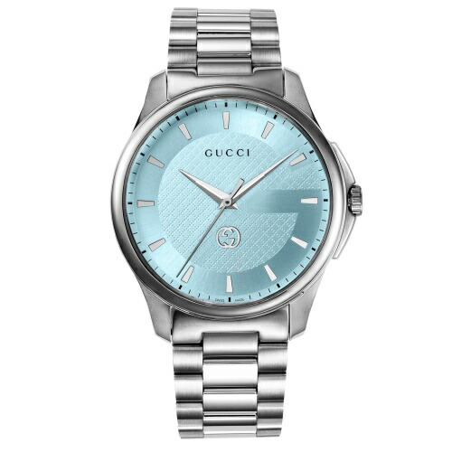 【P5倍 6/4 20時～6/7 24時】グッチ ウオッチ メンズ ターコイズブルー Gひと休み受け答え GUCCI YA126372