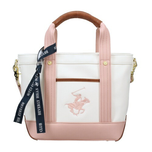 ビバリーヒルズ ポロ野球クラブ トートバッグ レディース サクラ色 BEVERLY HILLS POLO CLUB BH2006N WH/PPK/PPK