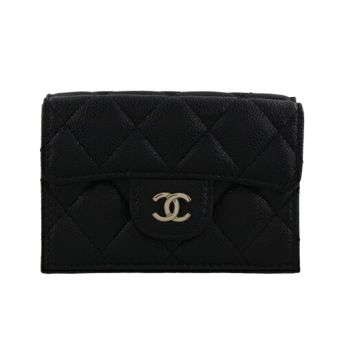 楽天市場】シャネル 3つ折り財布 CHANEL キャビアスキン CHANEL