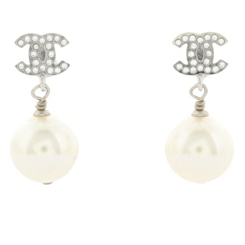 パール装飾 CCロゴピアス 税込) CCマーク ココマーク ピアス CHANEL シャネル ゴールド