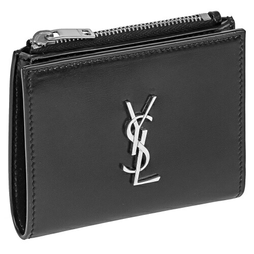 SAINT LAURENT ブラック 二つ折り財布　サンローラン　黒 SAINT LAURENT ブラック 二つ折り財布 サンローラン