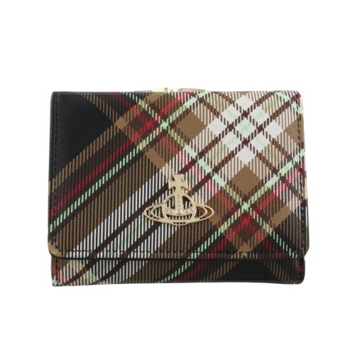 【美品】Vivienne Westwood ダービー 三つ折財布 がま口財布 ヴィヴィアン ウエストウッド Vivienne Westwood 三つ折り財布
