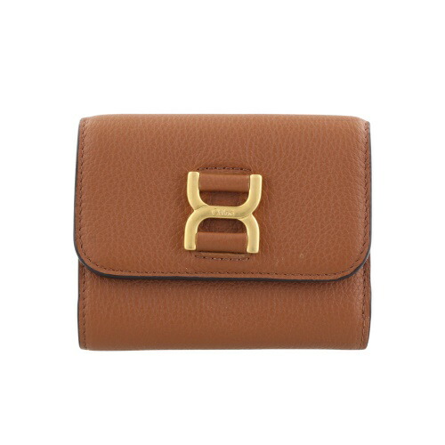 タイムセール！Chloé マーシータン 三つ折り財布美品 クロエ 三つ折り財布 マーシー コンパクト財布 グレー レディース