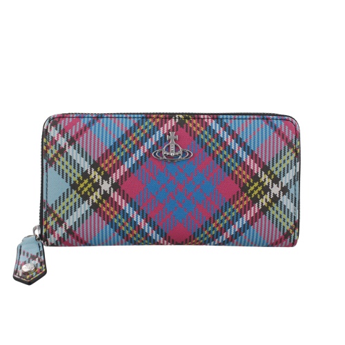 ヴィヴィアンウエストウッド 長紙入れ レディース BIOGREEN SAFFIANO マルチ色つや Vivienne Westwood 51050023 O102 MacAndy Tartan