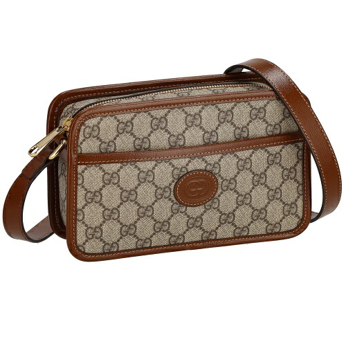 グッチ ショルダーバッグ レディース インターロッキングG付き ミニバッグ ブラウン GUCCI 658572 92TCG 8563 ベージュ エボニー｜GINZA LoveLove（銀座ラブラブ）