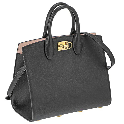 フェラガモ ハンドバッグ レディース ブラック FERRAGAMO 210398 740941 NERO/BONBON｜GINZA LoveLove（銀座ラブラブ）