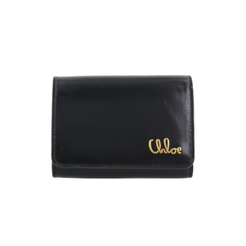 【P5倍 6/4 20時～6/7 24時】クロエ 三つ折り金入れ レディース CHLOE ICONIC TRIFOLD 黒いこと CHLOE CH25SP483 O16 001 BLACK