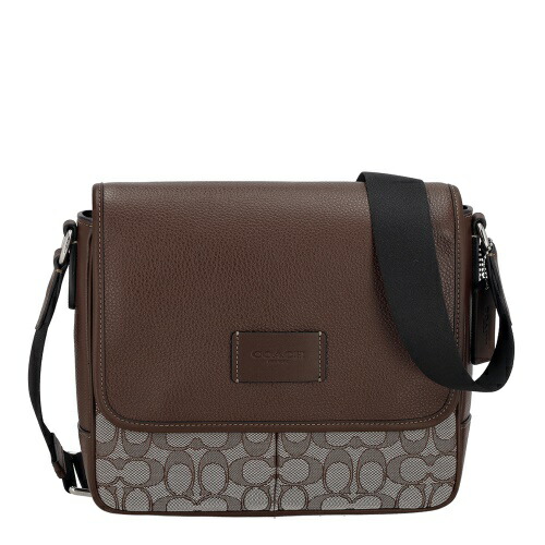 コーチ アウトレット ショルダーバッグ メンズ スプリント マップ バッグ 25・シグネチャー ジャカード ブラウン COACH OUTLET CE534 SVS8S オーク/メイプル｜GINZA LoveLove（銀座ラブラブ）