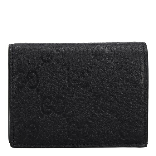 まるこGUCCI ブラック 二つ折り財布 GUCCI（グッチ） 2折財布 蜂 レザー黒 コンパクトウォレット コイン