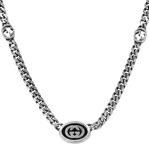 グッチ 首飾り メンズ しろがね色 GUCCI 678658-J8410