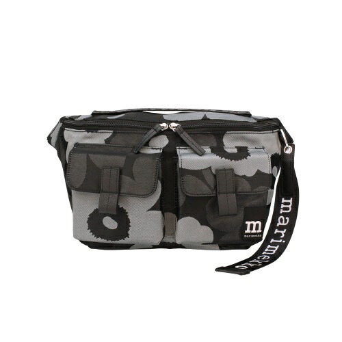 【P10倍 6/4 20時～6/7 24時】マリメッコ 上半身御徒面子 レディース SLING BAG M UNIKKO ウニッコ 黒いこと marimekko 94810 990 Grey/Dark Grey/Black