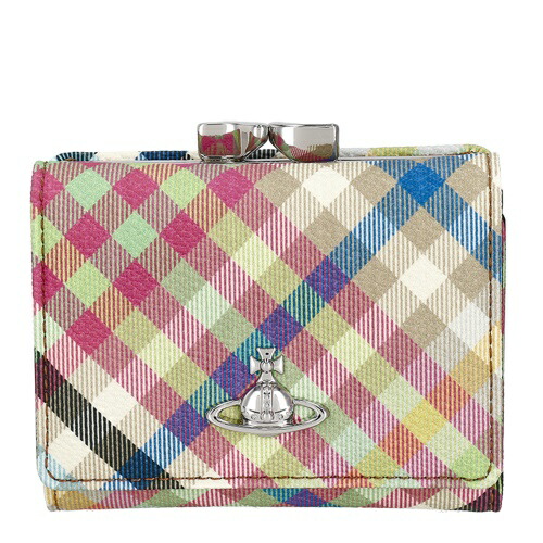 ヴィヴィアンウエストウッド 三つ折り紙入れ レディース SMALL FRAME WALLET マルチ色合い Vivienne Westwood 5115002MW S001S O315 HEATHER PLAID