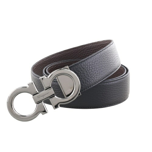 【P5倍 6/4 20時～6/7 24時】フェラガモ 三尺帯 メンズ 黒いこと FERRAGAMO 679710 689134 BK/BR