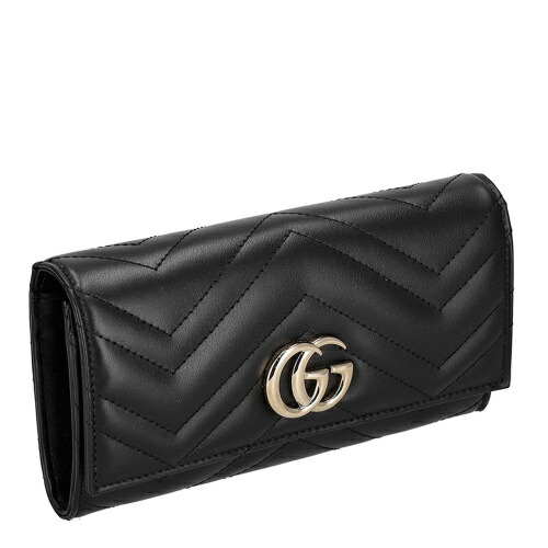 【P3倍 6/4 20時～6/7 24時】グッチ 長札入れ レディース 黒いこと GUCCI 443436 AAET8 1000