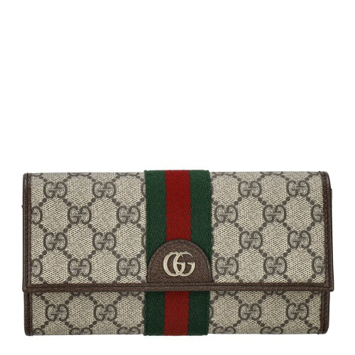 【P3倍 6/4 20時～6/7 24時】グッチ 長銭入れ レディース GGスプリームキャンバス 赤銅色 GUCCI 838485 FAE0L 9746