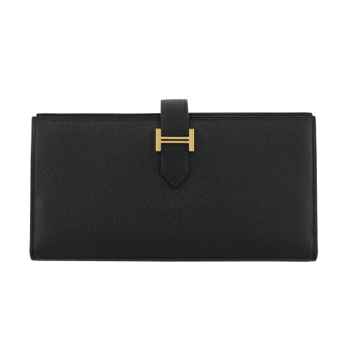 エルメス ベアンスフレ エプソン ブラック ゴールド金具 K刻印 HERMES Bearn Soufflet|GINZA LoveLove(銀座ラブラブ)