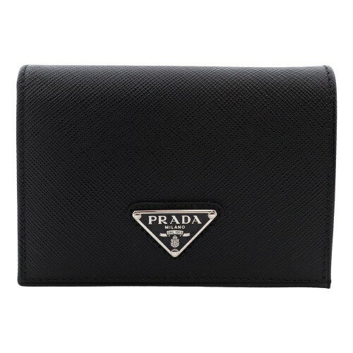 プラダ 二つ折り財布 レディース ブラック PRADA 1MV021 QHH F0632 NERO 1｜GINZA LoveLove（銀座ラブラブ）