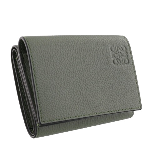 LOEWE ロエベ 三つ折り財布 WALLET 4383 DARK グリーン C660TR2X02