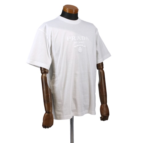 PRADA プラダ Tシャツ メンズ F0009 10MQ Mサイズ ホワイト 221 UJN782