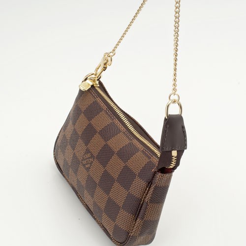 上品 LOUIS VUITTON ルイヴィトン ポーチ ダミエ エベヌ ミニ