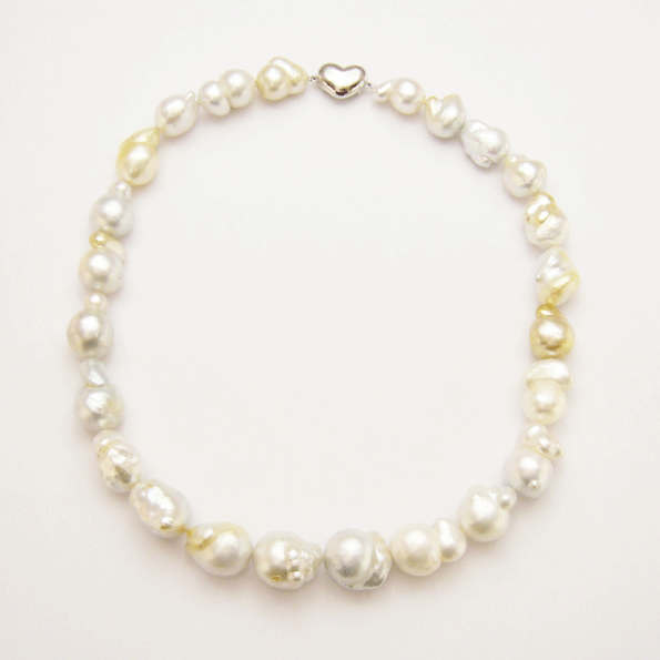 [送料無料]南洋パールネックレス10.1mm～15.4mm　43cm 【鑑別書付】｜Jewelery Accessory TanakaYoshiko