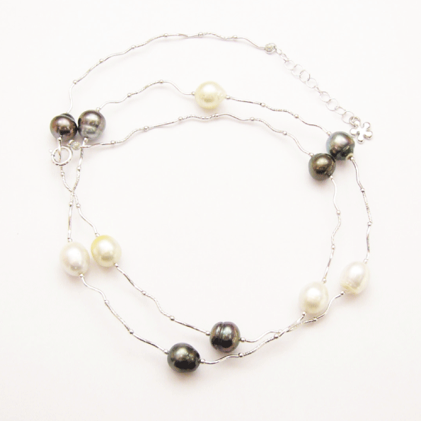 ソーティングカード付き SV 南洋真珠 ブローチ ペンダントトップ 2WAY 約7.9g シルバー アコヤ真珠 パール(６月誕生石) ブローチ シルバーSV