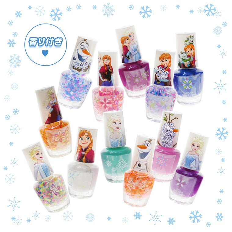 FROZEN アナと雪の女王 ディズニー ネイルセット ネイル 12個 マニキュア【メイクセット キッズ こども 子供 小学生 化粧品 メイクセット ネイル 女の子 プレゼント キッズコスメ 誕生日 クリスマス ハロウィン ギフト】|ラブリーコレクション