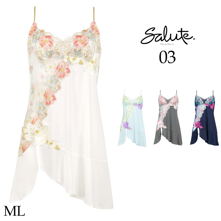 【Salute】スリップ　レース　セクシー　美品 Salute】スリップレースセクシー美品