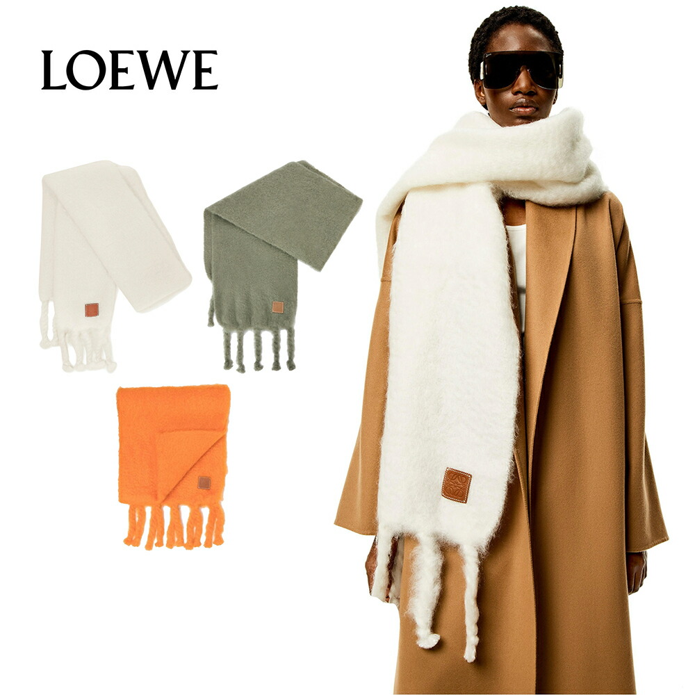 LOEWE バイカラーマフラー フリンジ付き 楽天市場】LOEWE ロエベ BICOLOR SCARF マフラー バイカラー