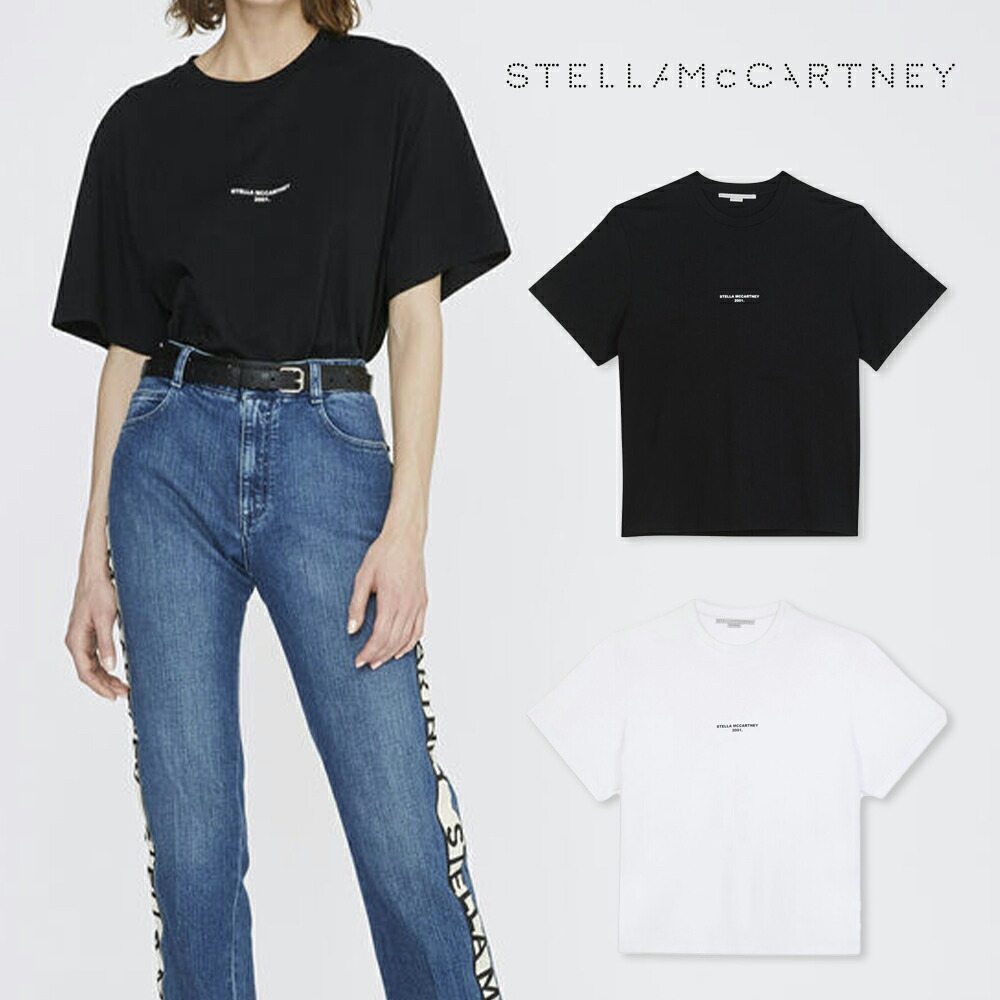 ステラマッカートニー Tシャツ 半袖 レディース ブラック Stella McCartney 511240 SMW21 1000 BLACK 36 ロゴ 楽天市場】ステラマッカートニー Tシャツ 半袖 レディース