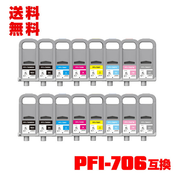 楽天市場】PFI-706C シアン 顔料 (PFI-306Cの大容量) 2個セット