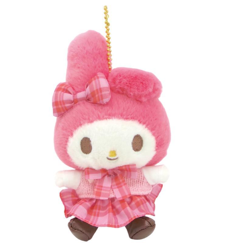 希少■新品未使用■送料無料■冬服もこもこ頭巾マイメロディーぬいぐるみキーホルダー マイメロディ - 希少□新品未使用□送料無料□冬服もこもこ頭巾