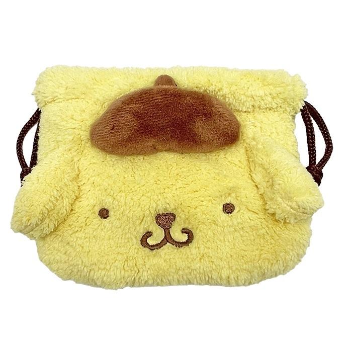 【希少】ポムポムプリン マフィン ポーチ グリーン サム と は ポムポムプリン ミニ巾着 ぬいぐるみミニ