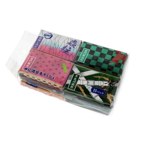 楽天市場】鬼滅の刃 ミニ ポケット ティッシュ 20Pパック 羽織柄 水に