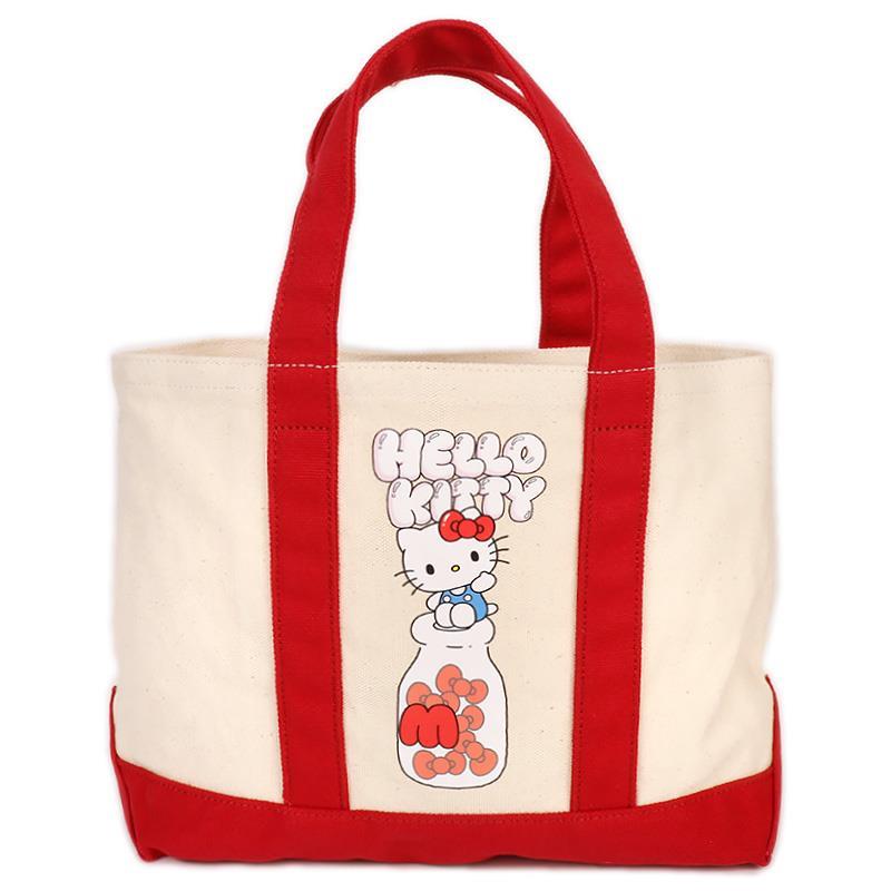 Hello Kitty x Merci♥キャンバストートバッグ S☆2色☆彡 楽天市場】メルシー ハローキティコラボ トートバッグ ミニ