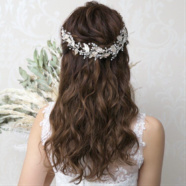 小枝 ヘッドドレス ウエディング ウエディングアクセサリー カチューシャ ティアラ ナチュラル パーティー ブライダル ブライダルアクセサリー ヘッドアクセサリー リーフ 前撮り 小枝アクセサリー 小枝モチーフ 結婚式 花嫁 葉っぱ 髪飾り 倉庫 小枝アクセサリー