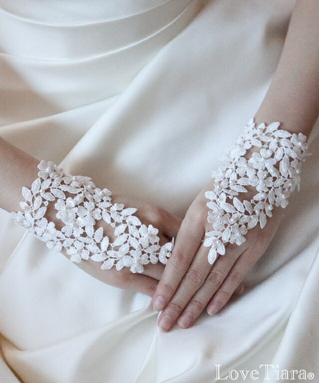 楽天市場】レース仕様のミディアムフィンガーレスグローブ【メール便