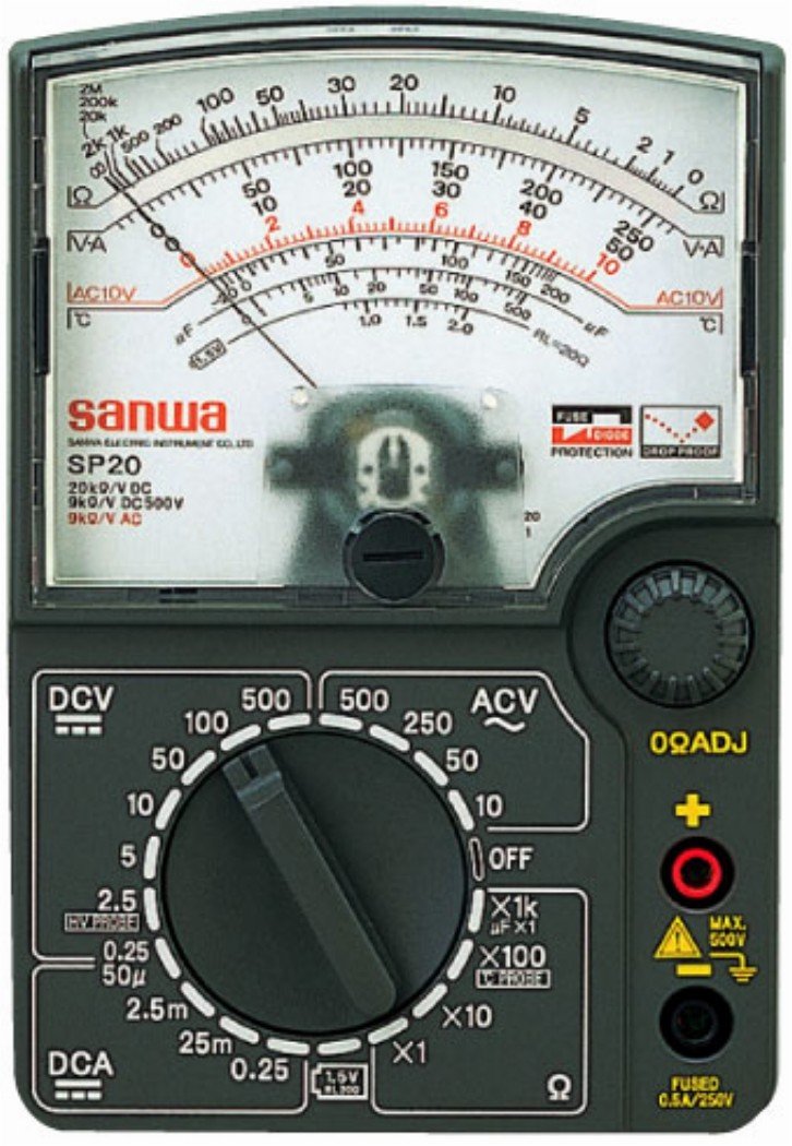 三和灯し火表示計器 sanwa アナログマルチテスタ SP-20