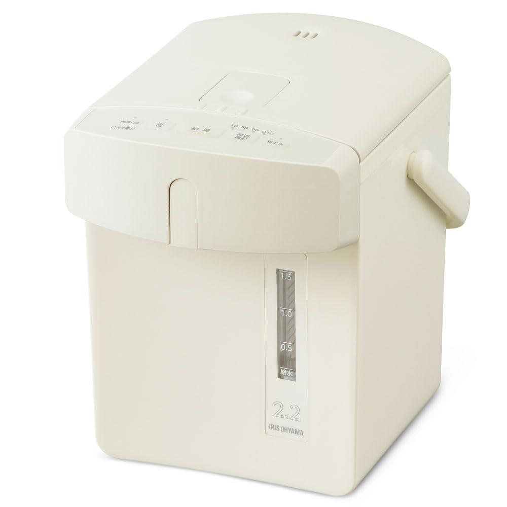 【節電打つ手】アイリスオーヤマ 明かりポット 2.2リッター 小型 安全性のある鍵を掛ける 空焚き押しとどめる役立つこと 保温かい繕う パソコン式 象牙色 IAHD-222-C 格好のいい 可愛らしい 2l