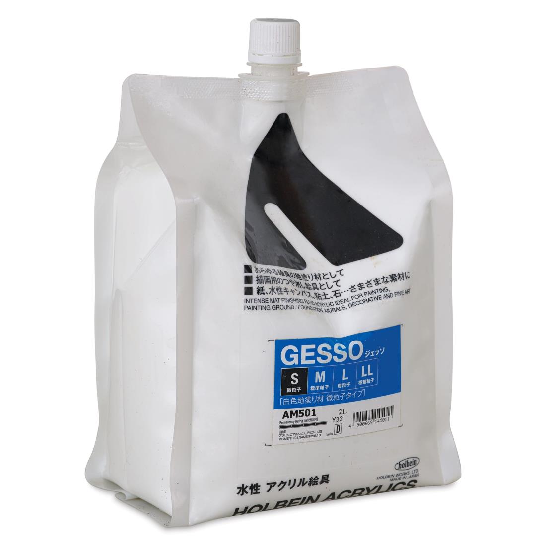 ホルベイン アクリリックメディウム AM501 2000ml ジェッソ S 〈白色地塗り材 微粒子タイプ〉 14501