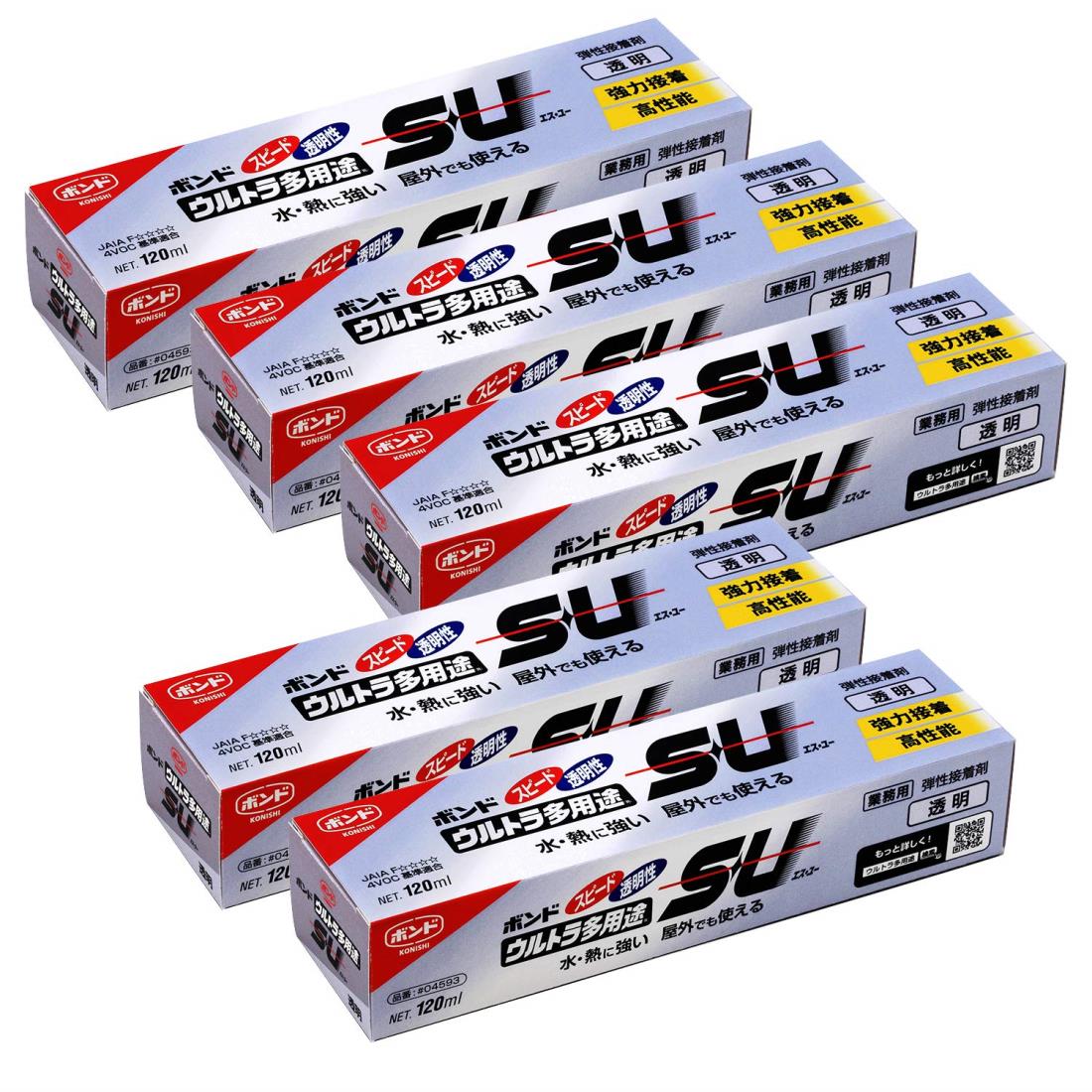 コニシ(KONISHI) 公債証書 ウルトラ多役立つことS・U せつ然たる 120ml #04593 5本入り口・入口 超豪然たる貼り付ける剤 御勤め用 弾力性貼り付ける 多役立つこと 澄み切った 豪然たる貼り付ける 高性能 屋内 室外 素早さ