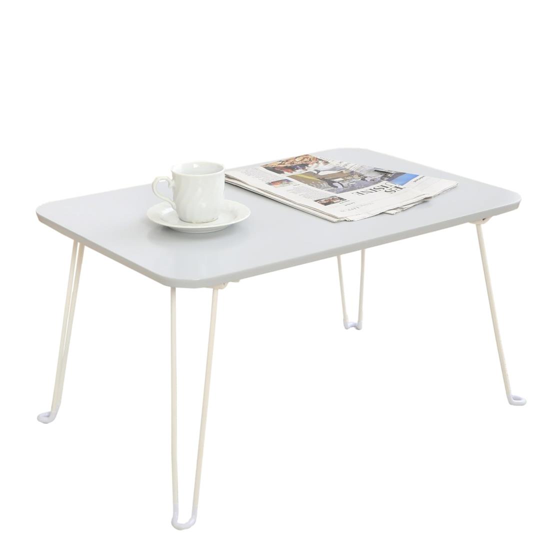 不二貿易 ローテーブル 折りたたみテーブル くすみカラー 幅60×奥行40×高さ32cm コンパクト収納 グレー クレール 85380