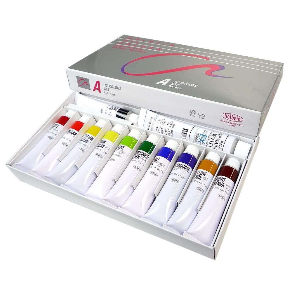 ホルベイン 習作用油絵具 B911 Aセット (20ml 11色+50mlホワイト) 1911