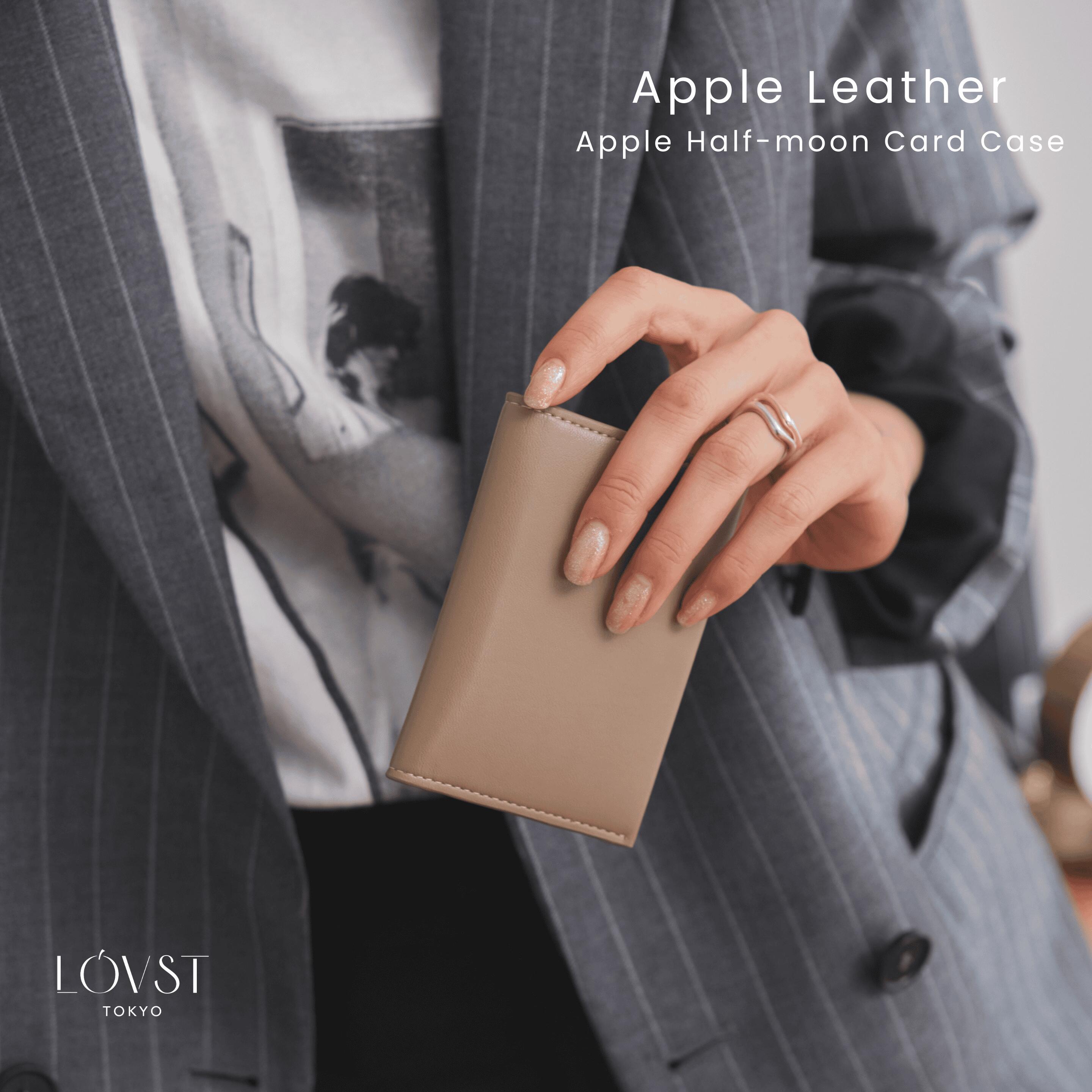 カードケース 名刺入れ 薄型 スリム | Apple Half-moon Card Case サステナブル 青森県 アップルレザー ヴィーガンレザー ブランド LOVST TOKYO ラヴィストトーキョー