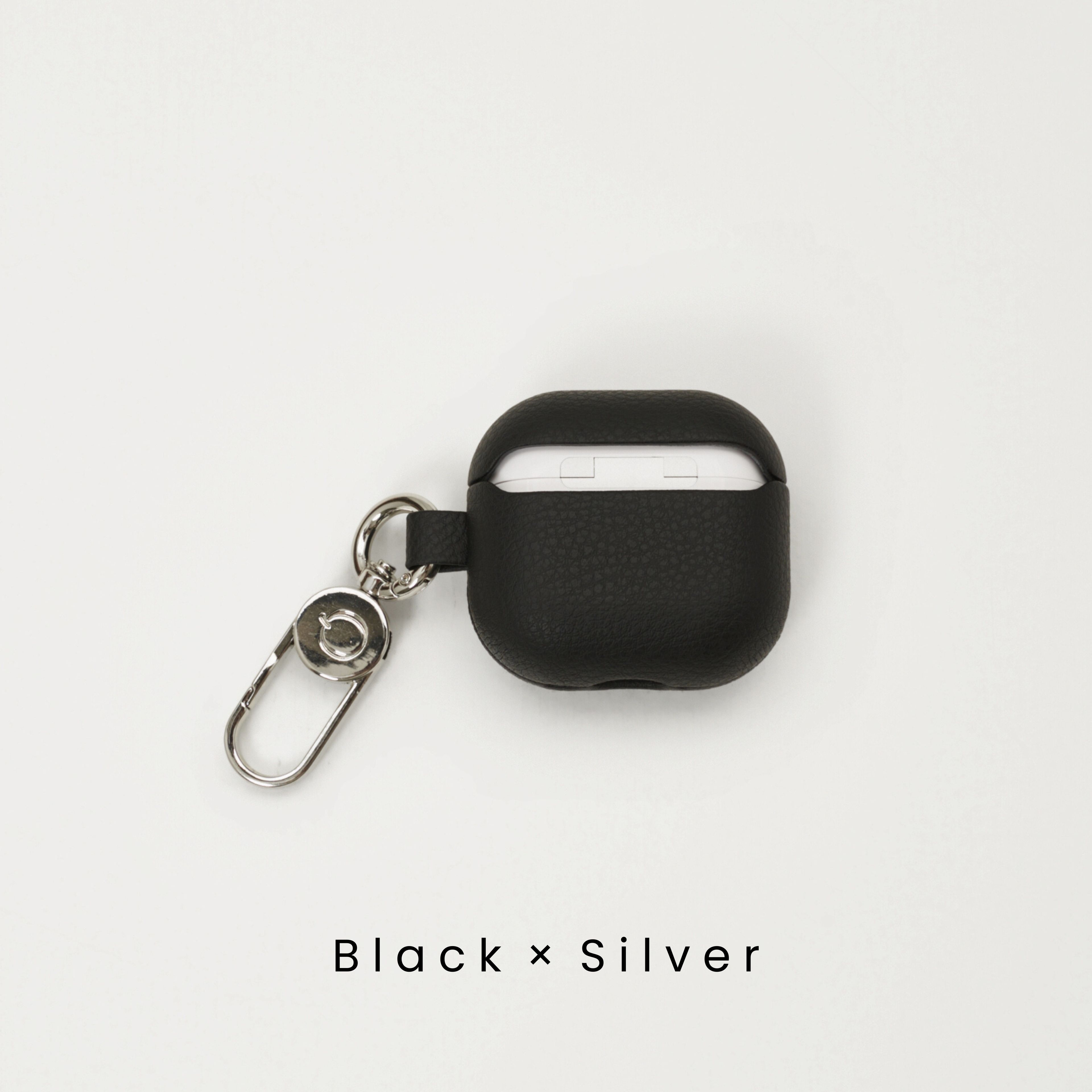 アップルエアーポッツ4ケース 名入れ刻印 ギフト | AirPods 4 カラビナ付き ヴィーガン レザー アップルレザー ブランド LOVST TOKYO ラヴィストトーキョー