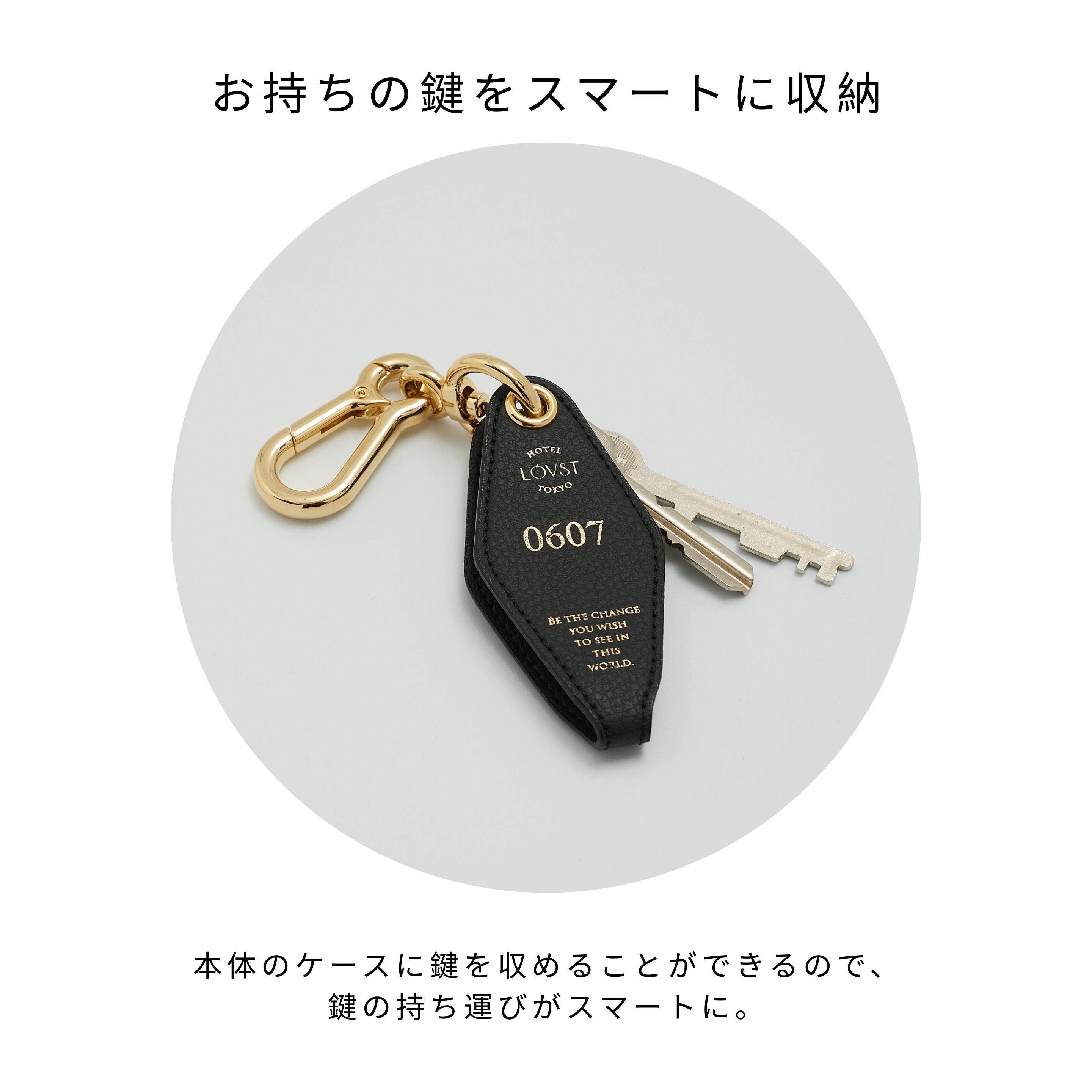 キーホルダー 名入れ 刻印 | Apple Room Key プレゼント コンパクトキーケース ペア ギフト キーリング ヴィーガンレザー ブランド LOVST TOKYO ラヴィストーキョー