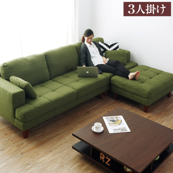 LOWYA 2人がけ　ソファ　グリーン Amazon｜LOWYA ロウヤ ソファ ソファー 2人掛け 2.5人掛け