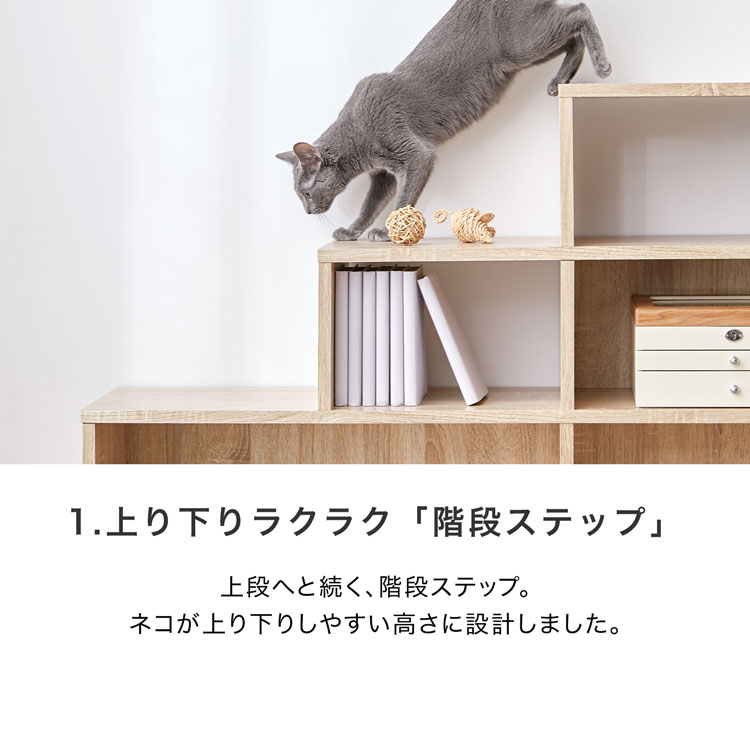 【楽天市場】キャットウォーク 猫 家具 階段 ステアーズ 棚 シェルフ 収納 ストレージ 壁面収納 収納棚 リビング収納 ディスプレイラック